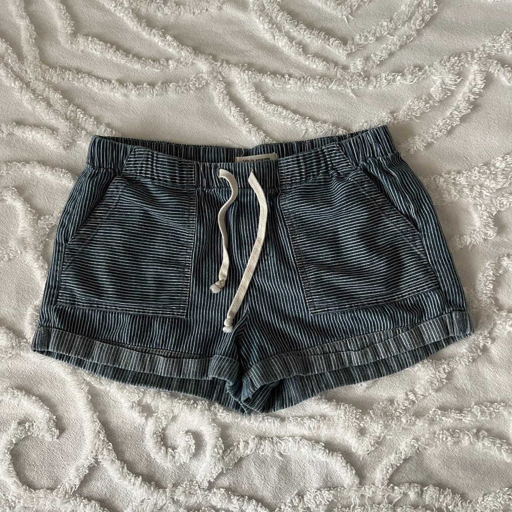 Striped Linen Tie Short